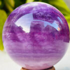 405g Natural Purple Fluorite Ball Quartz Crysta Energy Sphere Reiki healing