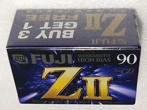 4 Lot FUJI ZII 90 Minute High Bias Audio Cassette Tapes Type For CD Blank NEW