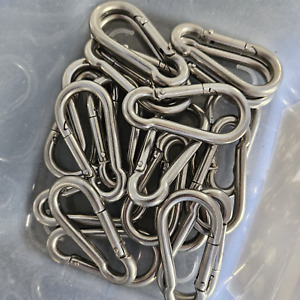 **QTY=20 PCS** T316 Stainless Steel Carabiner Quick Clip Snap Hook  70mm  2-5/8