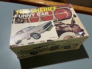 Rare MPC 1970 Dodge Challenger The Sheriff Funny Car Model Car Box