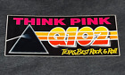 Vintage RARE Q102 Pink Floyd Think Pink TEXAS Best Rock & Roll Bumper Sticker