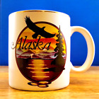 Alaska Coffee Mug Tea Cup Eagles Mountain Lake Forest White AK State Collectible