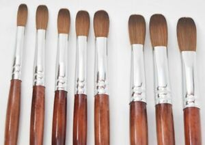 EX Kolinsky Acrylic Nail Brush for Manicure Powder (CRIMPED) - Choose brush size