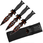 Demon Face Dante's Inferno Graphic Throwing Knives  - Set of 3 with Sheath
