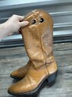 Justin 2211 Cowboy Western Leather Buckaroo  Mens Boots Size 13 D Rare