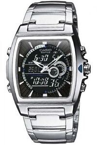 Casio EFA120D-1AV, Edifice Combo Silvertone Watch, 100 Meter WR, Chronograph