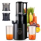 Slow Juicer Cold Press Juicer Machine 80mm Wide Chute Non-Clogging Filter 250W