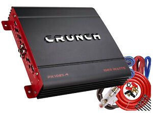 Crunch PX-1025.4 4 Channel 1000 Watt Amp Car Stereo Amplifier + Wiring Kit