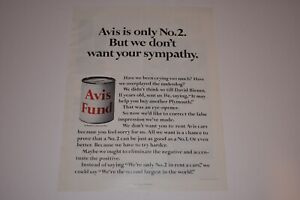Vintage 1966 Avis Car Rental Avis Fund Print Ad.