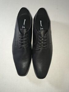 Abound Ace Plain Toe Derby Black Dress Shoes Saffiano Men's Size 11.5M