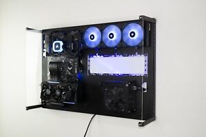 Wall Computer Case, 360mm Dual Slot Wall-Mountable PC Case, Custom Liquid Coolin