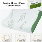 Bamboo Contour Pillow Memory Foam Anti Snore Orthopaedic Head Neck Back Support.