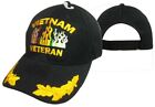 Vietnam War Vet Veteran Flames Feathers Ribbon Embroidered Cap Hat CAP780B TOPW