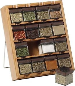 3-in-1 Spice Organizer for Countertop, Wall, and Drawer with Spices Included