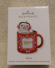 2011 Hallmark Keepsake Mom - Marshmallow Snowman In Mug of Cocoa Ornament - NEW