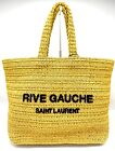 New ListingSaint Laurent Rive Gauche Yellow Raffia Tote