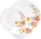 Gibson Home 18-piece Tempered Opal Glass dinnerware set Service for 6 NEW