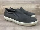 ECCO Soft 7 Slip-On Sneakers Black Shoes Mens Size EU 45 US 11, 11.5 See Descrp!