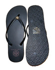 Tory Burch Flip Flops Black Size 9 Flat Beach Sandals Summer Thongs Thin Strap