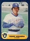 1986 Fleer Milwaukee Brewers Baseball Card #490 Teddy Higuera Rookie