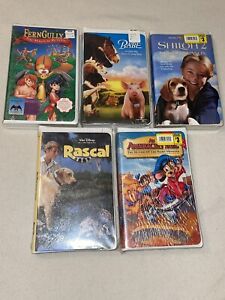 New ListingLot Of 5 VHS Kids Movies Disney Rascal, Babe, Shiloh 2, Fern Gully 2, Sealed