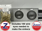 3188 New Do It Cannon Ball Sinker Mold w/#2 Brass Wire Eyes - 12 & 16 oz sizes