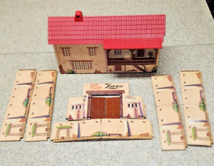 Vintage 1950s Marx ZORRO  Playset Hacienda Building, Main Gate & 5 Wall Sections