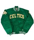 Men’s Women Boston Celtics Green Satin Varsity Basketball Bomber Jacket All Size