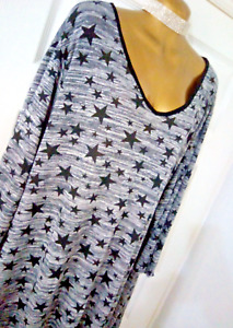 ( LOT 2 ) LADIES GREY MIX TUNIC TOP -BY YOURS- SIZE 30/32 - C- 72