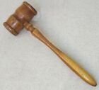 Antique Vintage Masonic Gavel Turned Wooden Treen Auctioneer Judge 9 inches