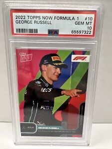 GEORGE RUSSELL 2022 Topps Now Formula 1 F1 #10 PSA 9
