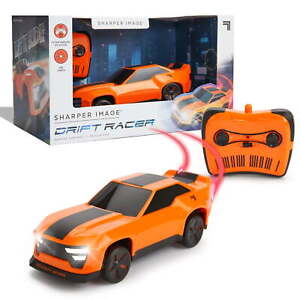 Drift Racer Remote Control Muscle Car with LED Lights, 2.4 GHz Long Range,Orange