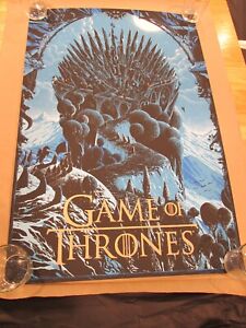 Mondo Kilian Eng IRON THRONE game of Print Poster Limited Edition Numbered RARE