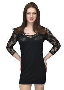 SEXY LITTLE BLACK DRESS Lace Top Crossdresser CD Dress for Men Women Drag