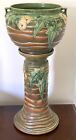 1934 Roseville Art Pottery Luffa Jardiniere & Pedestal 631-8