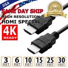 4K HIGH SPEED HDMI CABLE 2.0 1FT 2FT 3FT 6FT 8FT 10FT 12FT 15FT 20FT 25FT 30FT