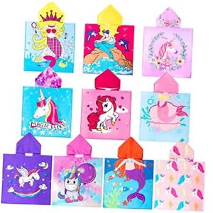 10 Pcs Hooded Towels for Toddler Kids Poncho Towels Children Beach Towels Girl
