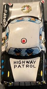 1960s Free Wheeling Miniature Made in Japan Tin LITHO Highway Patrol - Penny Car