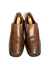 Borelli Broadway Brown Leather Loafers Slip On Shoes Men Size 12 Square Toe