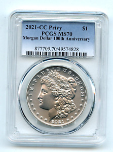 2021-CC Privy $1 Morgan Silver Dollar  PCGS MS-70 PERFECT GRADE! NO RESERVE!