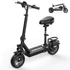 T10 Adults 500W Motor Folding Electric Scooter w/ Seat 25MPH 30Miles 48V 13AH