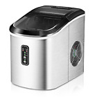 Portable Electric Ice Machine Countertop Ice Maker 26lbs Stainless Steel