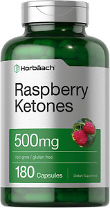 Raspberry Ketones 500mg, 180 Capsules, Non-GMO & Gluten Free Pills, by Horbaach