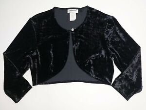 Connected Shrug Top Cardigan Womens  Large Velvet Over Shirt Sweater Vintage