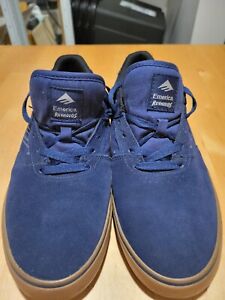 Emerica Shoes Reynolds low vulc blue size 10.5 Suede Skateboarding