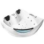 Whirlpool Jetted Tub Two 2 Person Bathtub Air Jet Corner Hot Massage Indoor New