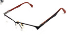 Ray Ban RB8411 2509 Black Red Carbon Fiber Eyeglasses 56-17 140 Crack Tip