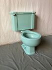 Vtg Mid Century Aqua Blue Green Porcelain Toilet Old Kohler Bath We Ship 446-21E