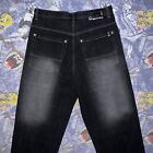 Southpole Jeans Baggy Black Jesse Pinkman Wide Leg Crazy Faded Wash Y2K Rave 38