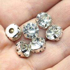 100 pcs Crystal Glass Rose Montees Rhinestone 10mm SS45 Sew on Beads Wedding